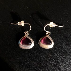 💜 Purple triangle drop earrings 💜